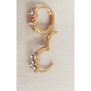 Kids Ear Rings – Gold with Stone Cluster SetDetach -African-products