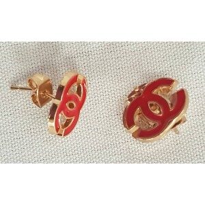 Channel Gold & Red Ear Rings SetDetach -African-products