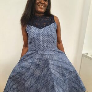 Keeya – Traditional Blue Shweshwe Dress -African-products
