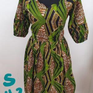 Kupenya – Green Flared Dress -African-products